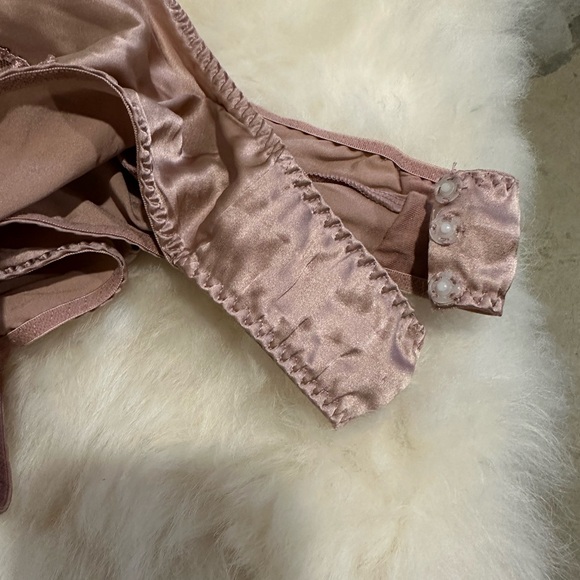 Coco de Mer Athena Cutout Embroidered Tulle and Satin Bodysuit - Picture 7 of 9